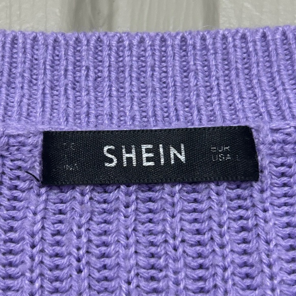 SHEIN Purple Cropped Cardigan - Picture 3 of 7